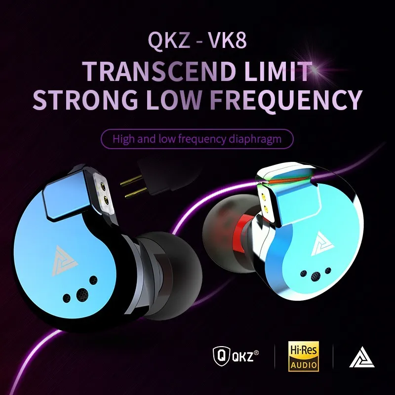 Original QKZ VK8 Wired Sports Earphones Dual Dynamic Metal Earphone HIFI Monitor Running Sport Headset Detachable Cable Earbuds
Original QKZ VK8 Wired Sports Earphones Dual Dynamic Metal Earphone HIFI Monitor Running Sport Headset Detachable Cable Earbuds