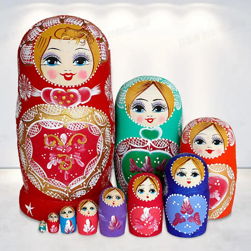 10 Pcs/SET Wooden Russian Nesting Dolls Russia Traditional Matryoshka Dolls Birthday Christmas Gift Toys for Girls
10 Pcs/SET Wooden Russian Nesting Dolls Russia Traditional Matryoshka Dolls Birthday Christmas Gift Toys for Girls