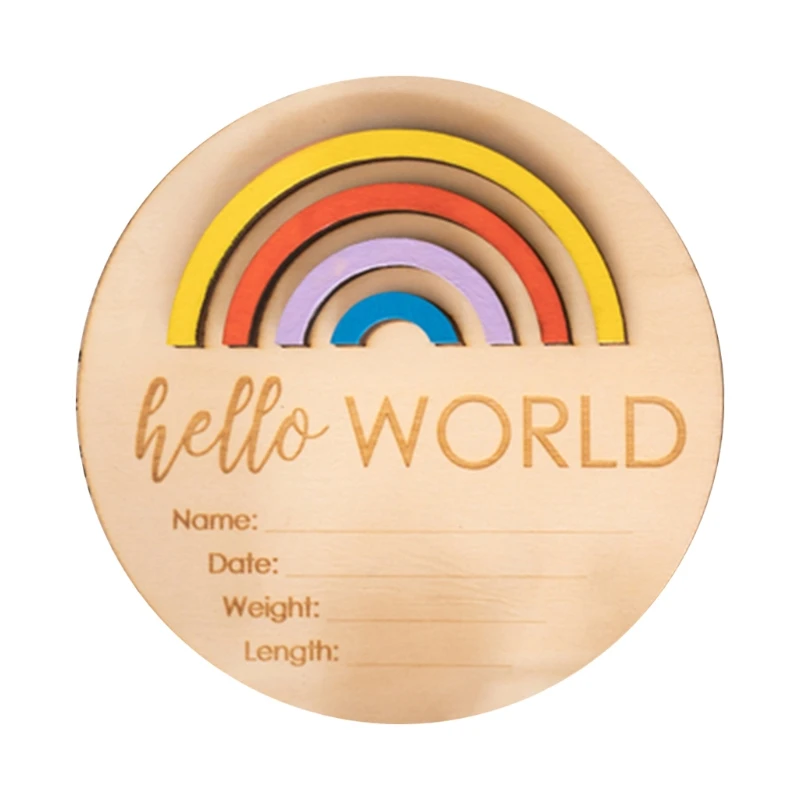 Wooden Rainbow Milestone Cards Growth Commemorate Baby Birth Monthly Recording Card for Newborn Infants
Wooden Rainbow Milestone Cards Growth Commemorate Baby Birth Monthly Recording Card for Newborn Infants