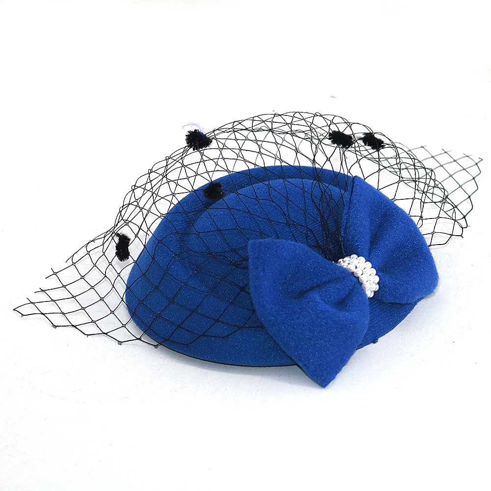 high quality elegant mesh hat for female wool flight attendant beret hats with clip bride berets cap
high quality elegant mesh hat for female wool flight attendant beret hats with clip bride berets cap