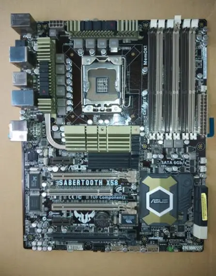 Материнская плата ASUS SaberTooth X58 оригинальная LGA 1366 DDR3 для Core i7 Extreme/Core 24 ГБ б/у
