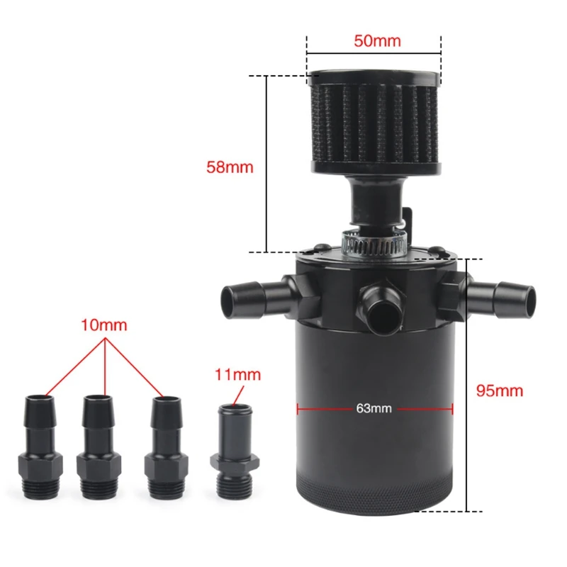 Универсальный Гоночный тупик 3 Порты и разъёмы маслоуловитель воздух нефть