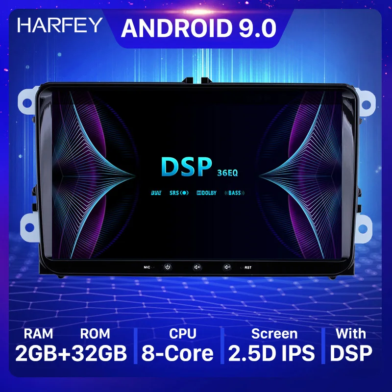 Универсальный автомобильный радиоприемник Harfey Android 8 1 HD GPS для Skoda/Seat/Volkswagen/VW/Passat