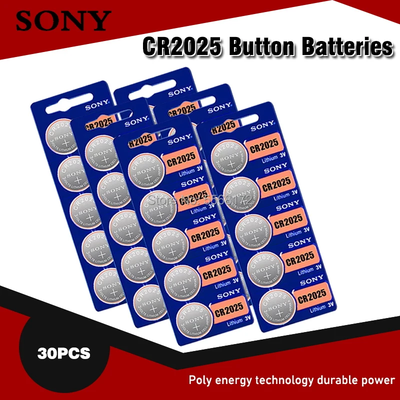 30pcs For sony CR2025 Lithium Battery 3V Original CR2025 2025 button cell coin batteries For Watch Remote Control Calculator
30pcs For sony CR2025 Lithium Battery 3V Original CR2025 2025 button cell coin batteries For Watch Remote Control Calculator