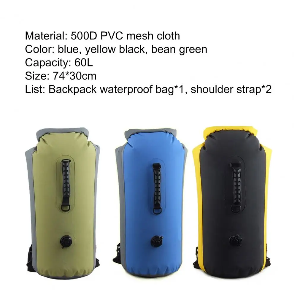 60L Lightweight Packable Backpack Foldable Outdoor Rafting Inflatable Backpack Large Waterproof Storage Bag for Drifting
60L Lightweight Packable Backpack Foldable Outdoor Rafting Inflatable Backpack Large Waterproof Storage Bag for Drifting