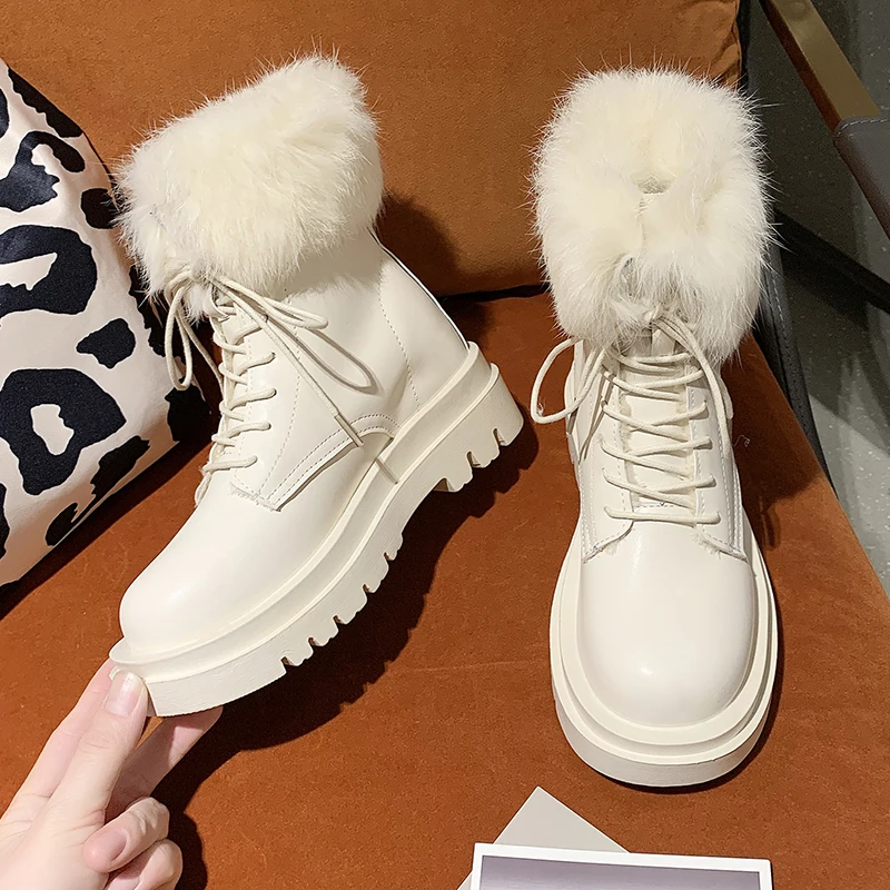 Snow Boots Women 2021 New Winter Cotton Boots Waterproof and Velvet Lace Thick-soled Martin Boots Solid Color Short Boots
Snow Boots Women 2021 New Winter Cotton Boots Waterproof and Velvet Lace Thick-soled Martin Boots Solid Color Short Boots