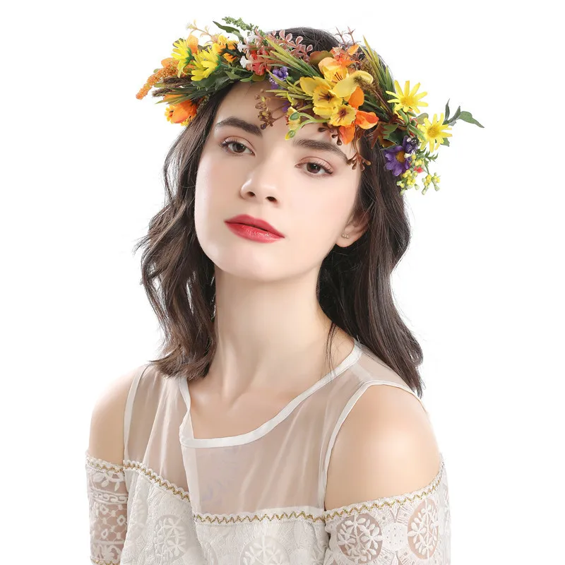 Spring Summer Garland Girls Hair Band Wreath Headband Fowers Hairband Boho Wedding Bride Hair Accessories
Spring Summer Garland Girls Hair Band Wreath Headband Fowers Hairband Boho Wedding Bride Hair Accessories