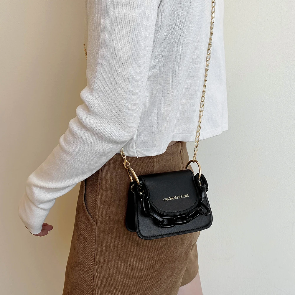 Fashion PU Leather Crossbody Bag Women Acrylic Chain Mini Small Tote Purse Lady Casual Flap Shoulder Messenger Handbag
Fashion PU Leather Crossbody Bag Women Acrylic Chain Mini Small Tote Purse Lady Casual Flap Shoulder Messenger Handbag