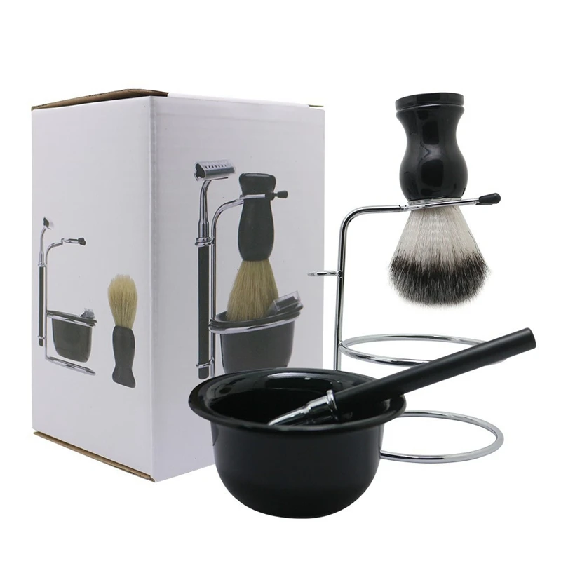 4Pcs Men Beard Shaving Set with Razor Brush Bowl Stand Holder Razor Mustache Shaving Tools
4Pcs Men Beard Shaving Set with Razor Brush Bowl Stand Holder Razor Mustache Shaving Tools