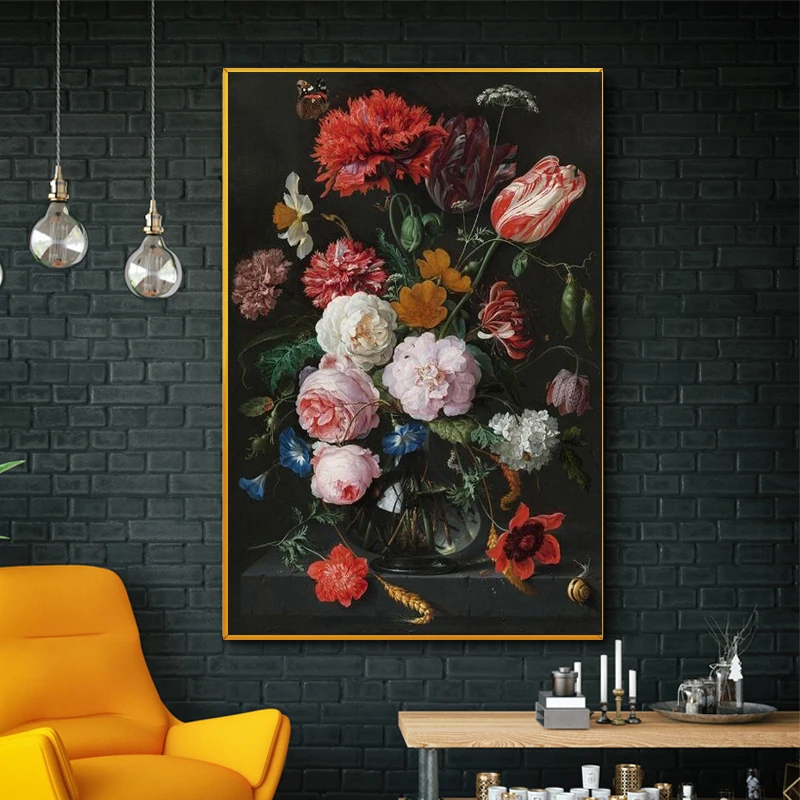 Home Decor Still Life with Flowers In Glass Vase, Oil Painting Printed on Canvas, Art Posters and Prints, Baroque Art Pictures
Home Decor Still Life with Flowers In Glass Vase, Oil Painting Printed on Canvas, Art Posters and Prints, Baroque Art Pictures