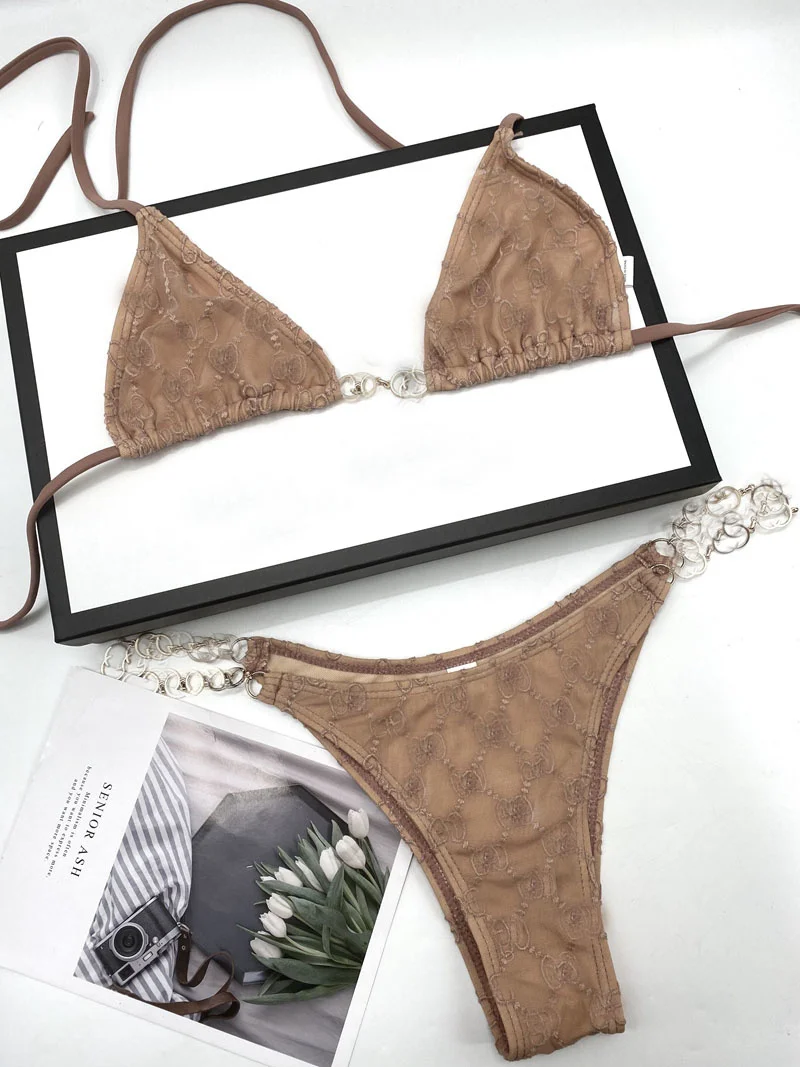 2020 Summer New Women's Fashionable Lace Bikini Swimsuit Split T-Back Beach Slimming Swimsuit
2020 Summer New Women's Fashionable Lace Bikini Swimsuit Split T-Back Beach Slimming Swimsuit