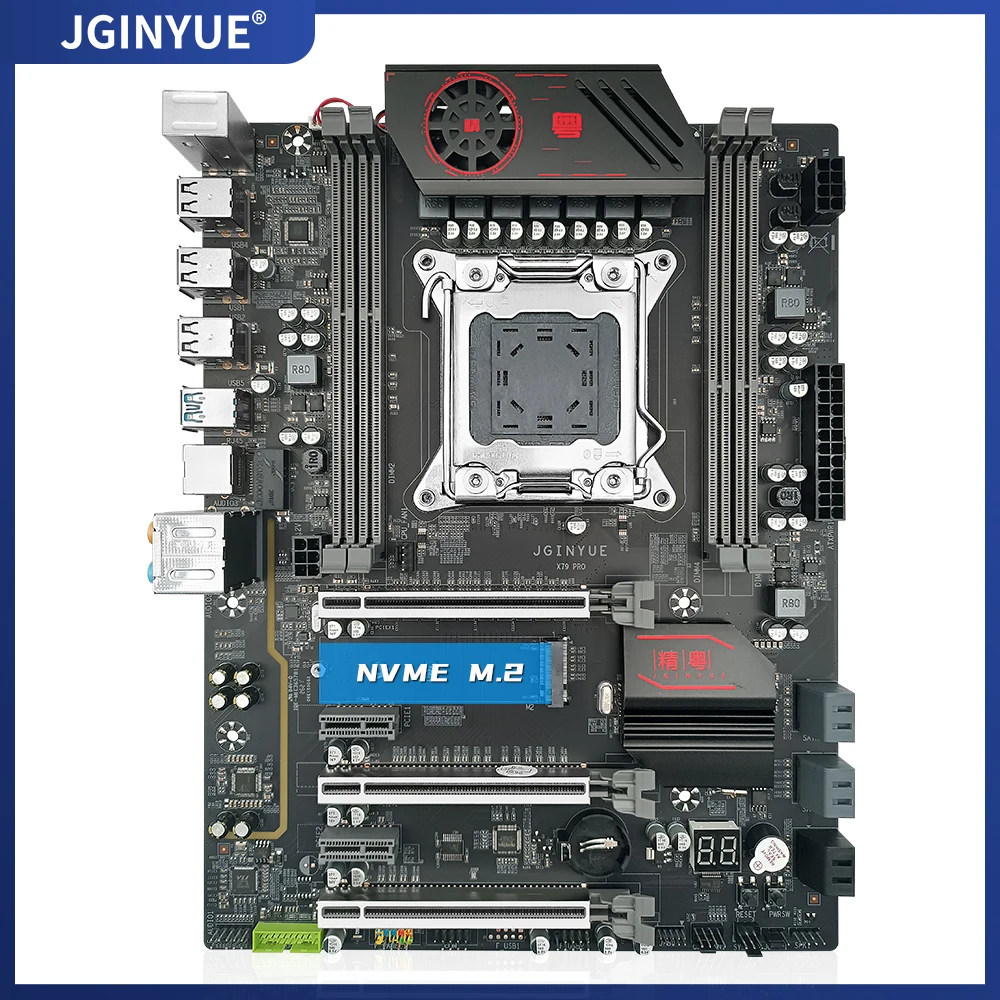 JINGYUE X79 motherboard LGA 2011 support Intel i7 xeon E5 V1 V2 processor DDR3 ECC/NON-ECC RAM Four-channel NVME M.2 X79-PRO
JINGYUE X79 motherboard LGA 2011 support Intel i7 xeon E5 V1 V2 processor DDR3 ECC/NON-ECC RAM Four-channel NVME M.2 X79-PRO