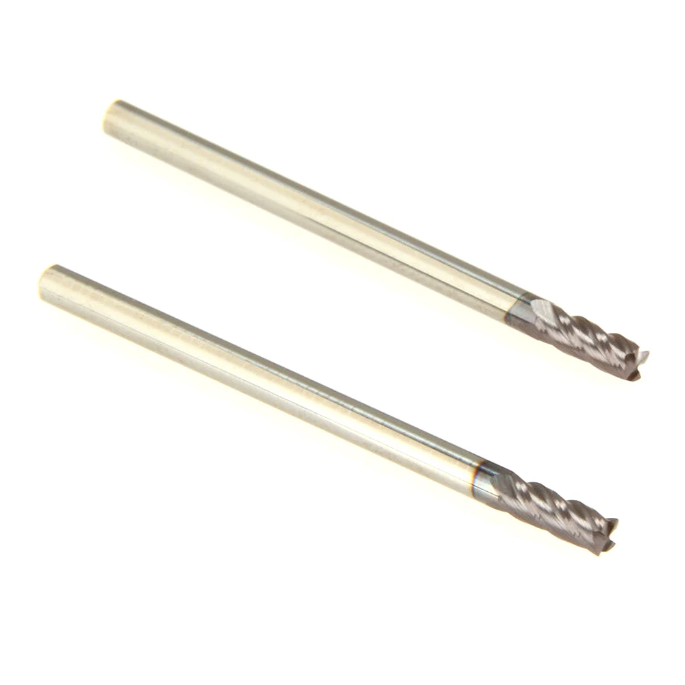 End Mill Carbide 4 Flutes Spiral Milling 3mm Shank Cutting Metalworking Replace