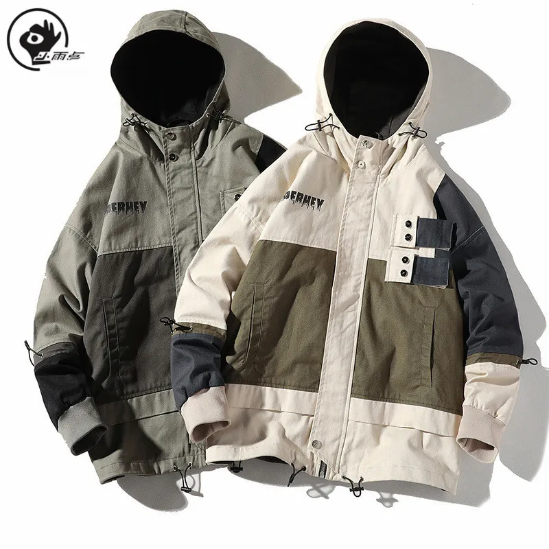 Little Raindrop Men Jacket Coat Harajuku Hooded Male Hip Hop Streetwear Jackets Windbreaker Color Block Outerwear Coat Hoodie
Little Raindrop Men Jacket Coat Harajuku Hooded Male Hip Hop Streetwear Jackets Windbreaker Color Block Outerwear Coat Hoodie
