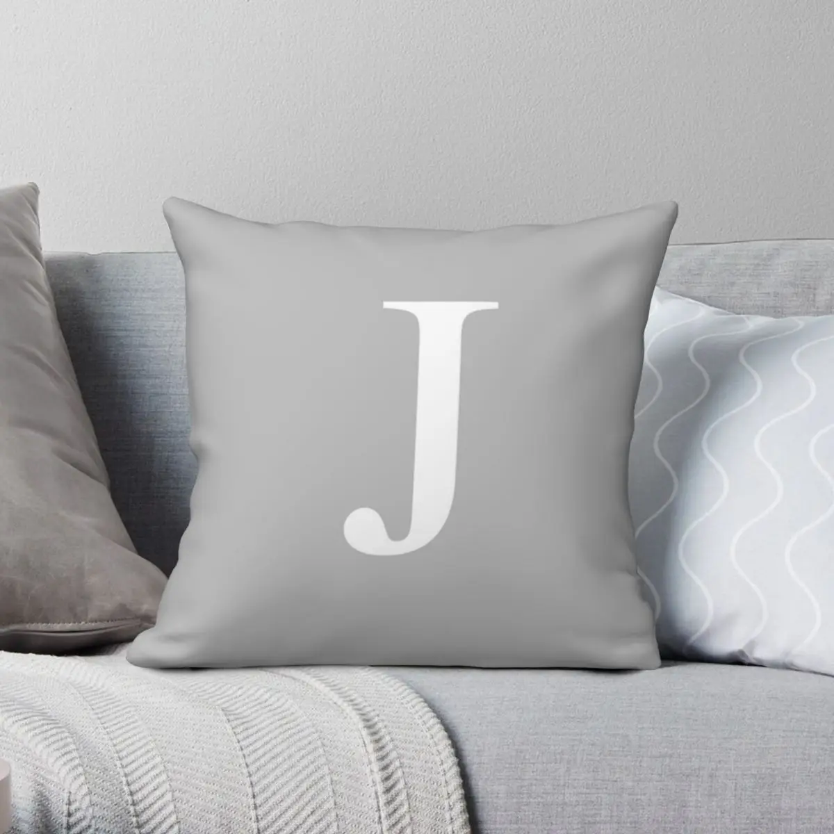 Silver Gray Basic Monogram J Square Pillowcase Polyester Linen Velvet Zip Decor Home Cushion Cover 45x45
Silver Gray Basic Monogram J Square Pillowcase Polyester Linen Velvet Zip Decor Home Cushion Cover 45x45