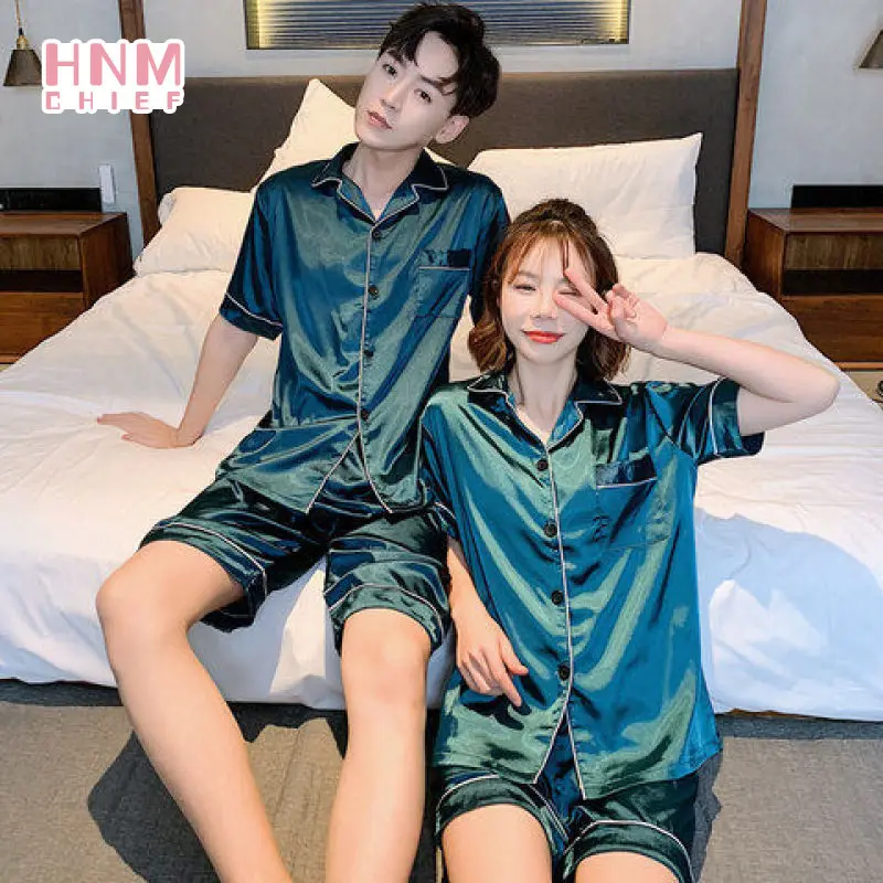 Summer Man Satin Korean Sleepwear 2-piece Set Thin Fashion Print Casual Luxury Elegant Short Sleeve Couple Pajama Set Home Wear
Summer Man Satin Korean Sleepwear 2-piece Set Thin Fashion Print Casual Luxury Elegant Short Sleeve Couple Pajama Set Home Wear