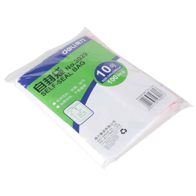 DL 3029 self sealed plastic bag packing bag thickened transparent chain 100 340*236mm Stationery for office supplies students
DL 3029 self sealed plastic bag packing bag thickened transparent chain 100 340*236mm Stationery for office supplies students