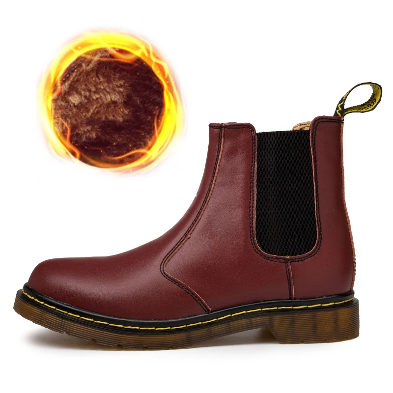 Chelsea Boots for Women Fashion Genuine Leather Casual Couple Shoes Winter Fur Lining Motorcycle Ankel Boots Plus Size 35-46
Chelsea Boots for Women Fashion Genuine Leather Casual Couple Shoes Winter Fur Lining Motorcycle Ankel Boots Plus Size 35-46