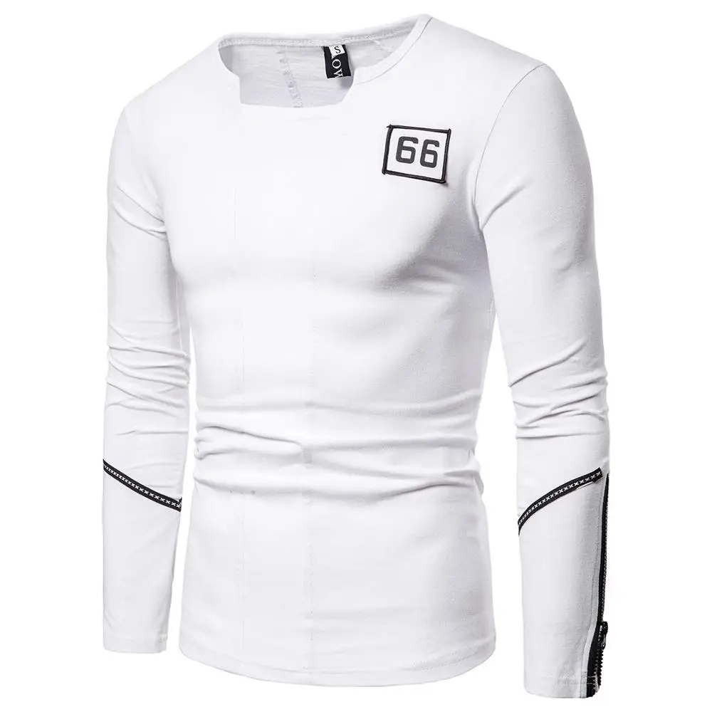 

Newest Simple Design Print Cotton T Shirt Men Long Sleeve T-shits