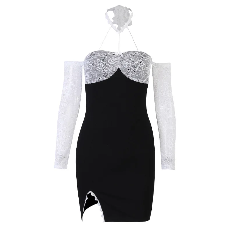 2021 New Patchwork Lace Trim Cami Skinny Mini Dress Y2K Fashion Off Shoulder E-girl Party Prom Vestidos Outfits
2021 New Patchwork Lace Trim Cami Skinny Mini Dress Y2K Fashion Off Shoulder E-girl Party Prom Vestidos Outfits