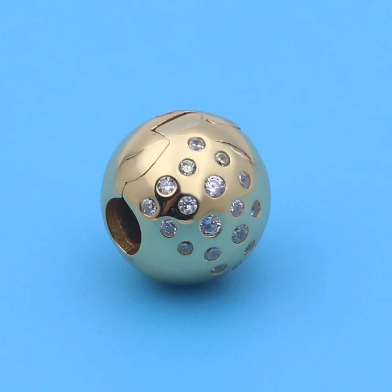 Genuine 925 Sterling Silver Charm Gold Shine Scattered Sparkle Clip Lock Stopper Beads Fit pan Bracelet Diy Jewelry
Genuine 925 Sterling Silver Charm Gold Shine Scattered Sparkle Clip Lock Stopper Beads Fit pan Bracelet Diy Jewelry