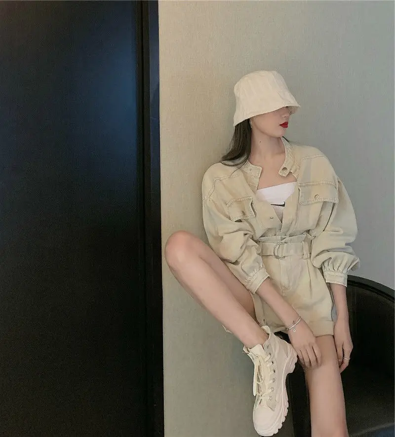 2020 Korea Women Streetwear New Two Piece Set Top And Shorts Loose Solid 2 Piece Sets Womens Outfits Long Sleeve Jacket Set
2020 Korea Women Streetwear New Two Piece Set Top And Shorts Loose Solid 2 Piece Sets Womens Outfits Long Sleeve Jacket Set