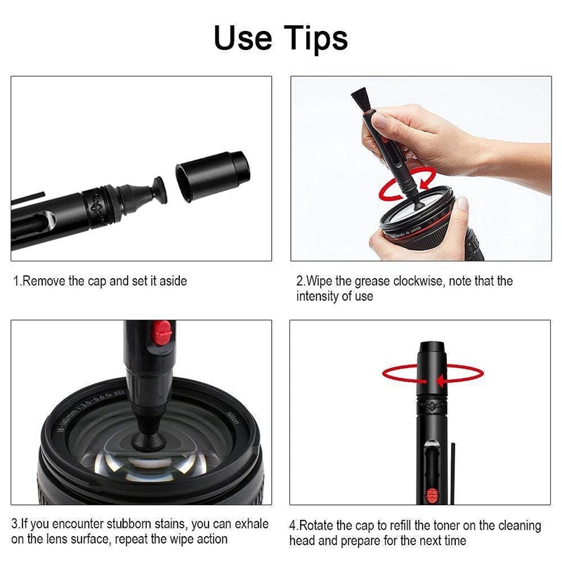 Professional DSLR Lens Camera Cleaning Kit Equipment Spray Bottle Lens Pen Brush Blower Practical Digital Camera Clean Tools
Professional DSLR Lens Camera Cleaning Kit Equipment Spray Bottle Lens Pen Brush Blower Practical Digital Camera Clean Tools