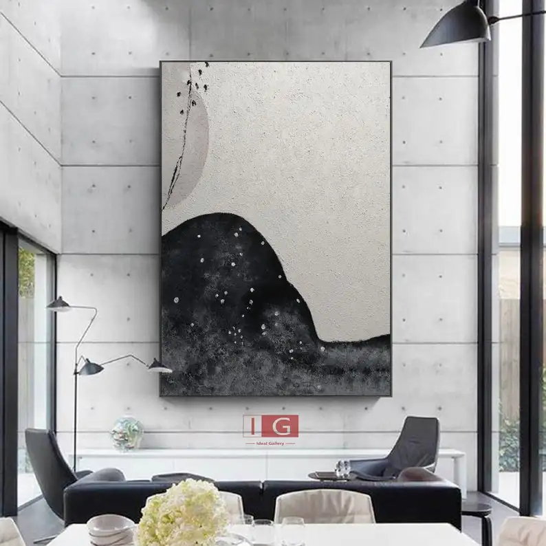 Черно-белая Абстрактная живопись, минималистичное искусство, современный настенный Декор, оригинальная текстурированная живопись на холс...
Черно-белая Абстрактная живопись, минималистичное искусство, современный настенный Декор, оригинальная текстурированная живопись на холс...