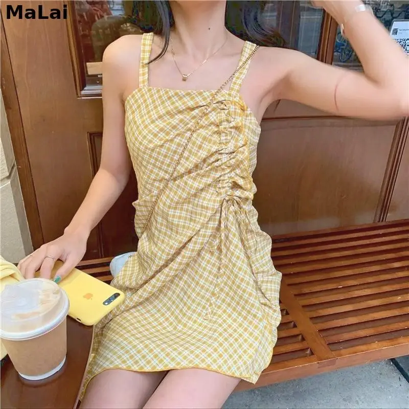 Kawaii Strap Summer Dress Women Korean Sweet Designer Chiffon Plaid Cute Dress 2021 Female Chic Sexy Party Midi Beach Dress
Kawaii Strap Summer Dress Women Korean Sweet Designer Chiffon Plaid Cute Dress 2021 Female Chic Sexy Party Midi Beach Dress