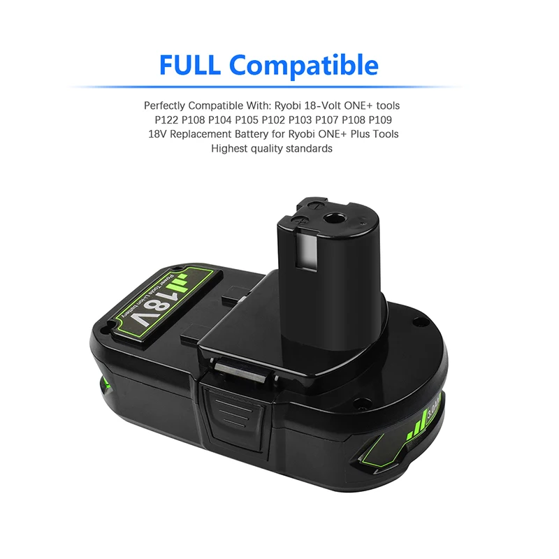 Mice & Keyboards Bonacell 18V 3000mAh P107 Battery Replacement for Ryobi P104 P105 P102 P103 P107 Cordless Li-ion Battery L50
Mice & Keyboards Bonacell 18V 3000mAh P107 Battery Replacement for Ryobi P104 P105 P102 P103 P107 Cordless Li-ion Battery L50