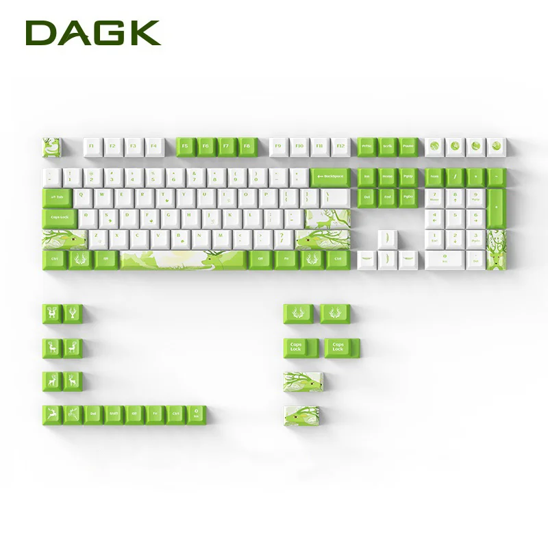 Keyboard Keycap Mechanical Green 128-key Large Full Set Thickened PBT Five-sided Sublimation 68/84/96/98/108 Keys Supplementary
Keyboard Keycap Mechanical Green 128-key Large Full Set Thickened PBT Five-sided Sublimation 68/84/96/98/108 Keys Supplementary