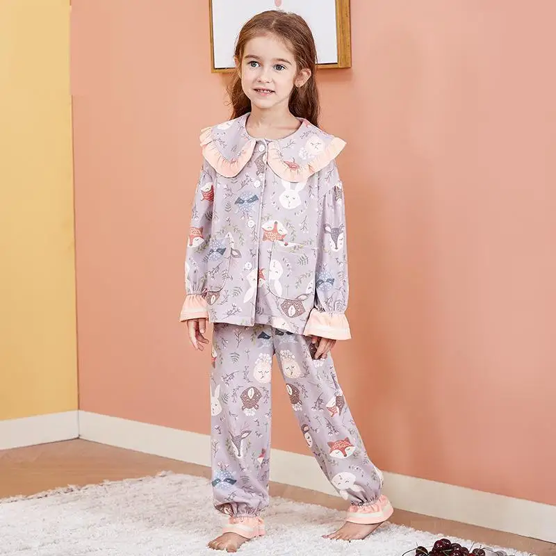 Kids Pajamas Sets Long Sleeve Girls' Home Clothes Set Autumn Cartoon Baby Girl Sleepwear Cotton 3-15Y Children's Pajamas
Kids Pajamas Sets Long Sleeve Girls' Home Clothes Set Autumn Cartoon Baby Girl Sleepwear Cotton 3-15Y Children's Pajamas