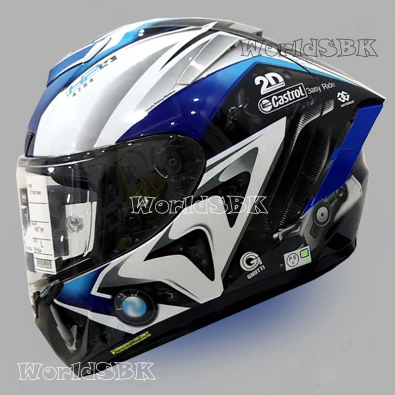 

Мотоциклетный шлем на все лицо X-четырнадцать, X14, Blue-HP4, шлем для мотокросса, гоночный мотоциклетный шлем, Casco De Motocicleta