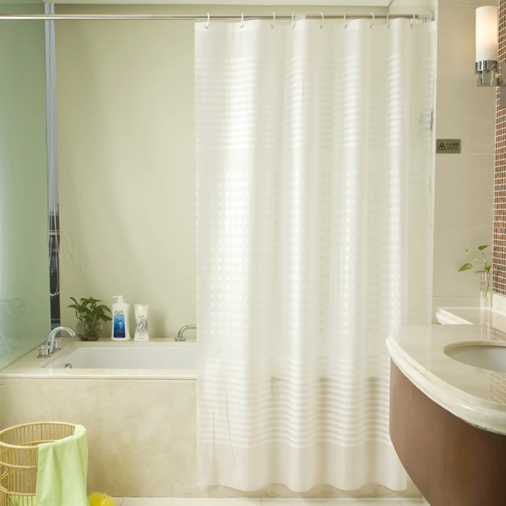 5 Sizes Waterproof PEVA Transparent Bathing Shower Curtain Bathroom Strips Curtains with Hooks White Bathing Curtain Cover D30
5 Sizes Waterproof PEVA Transparent Bathing Shower Curtain Bathroom Strips Curtains with Hooks White Bathing Curtain Cover D30