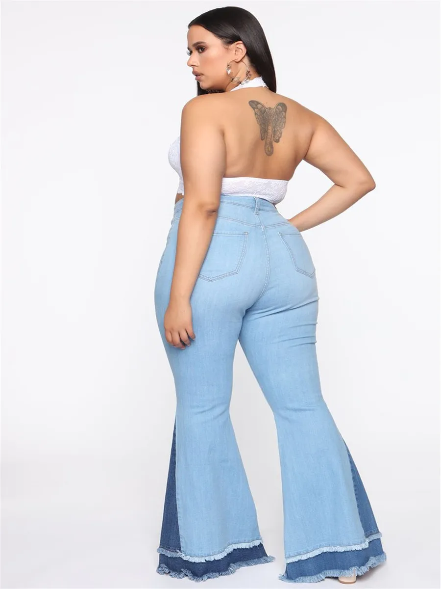FNOCE 2020 winter new women's jeans pants large size fashion casual elegant patchwork high waist tight slim denim Flare Pants
FNOCE 2020 winter new women's jeans pants large size fashion casual elegant patchwork high waist tight slim denim Flare Pants