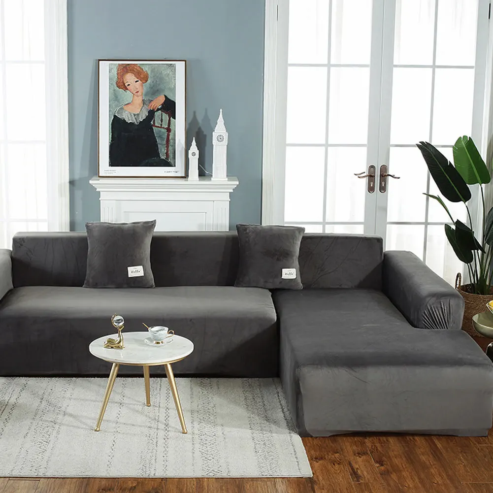 Velvet Plush L Shaped Sofa Cover For Living Room Elastic Furniture Couch Slipcover Chaise Longue Corner Sofa Cover Stretch 
Velvet Plush L Shaped Sofa Cover For Living Room Elastic Furniture Couch Slipcover Chaise Longue Corner Sofa Cover Stretch