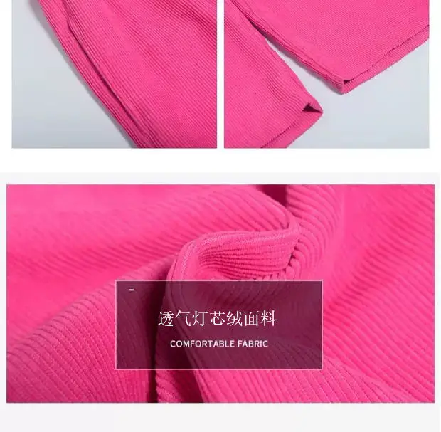 Korean Style Corduroy Pants Women Summer Straight High Waist Trousers Women Fashion Streetwear Wide Leg Pants Pink Pants
Korean Style Corduroy Pants Women Summer Straight High Waist Trousers Women Fashion Streetwear Wide Leg Pants Pink Pants