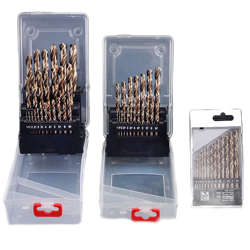 13/19/25Pcs M35 Cobalt-containing Straight Shank Twist Drill Set With Plastic Box High Speed Steel Double Relief Angle Drill Bit
13/19/25Pcs M35 Cobalt-containing Straight Shank Twist Drill Set With Plastic Box High Speed Steel Double Relief Angle Drill Bit