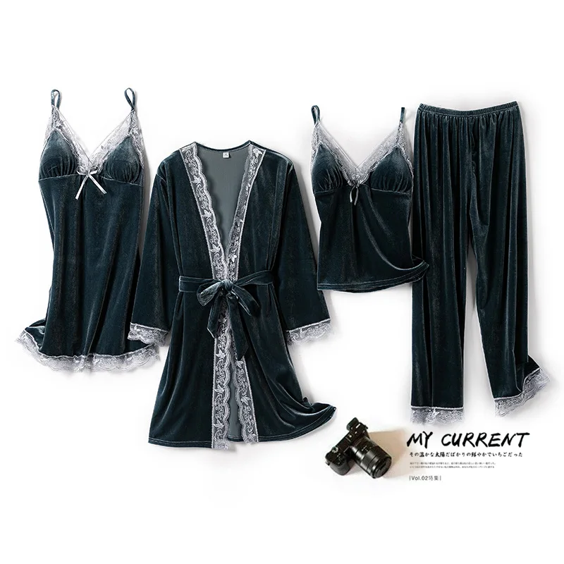 Пижамные костюмы плюша, 4 шт., женские осенне-зимние комплекты, пикантные ночнушки на бретельках, мягкие, удобные, можно носить на улице, элег...
Пижамные костюмы плюша, 4 шт., женские осенне-зимние комплекты, пикантные ночнушки на бретельках, мягкие, удобные, можно носить на улице, элег...