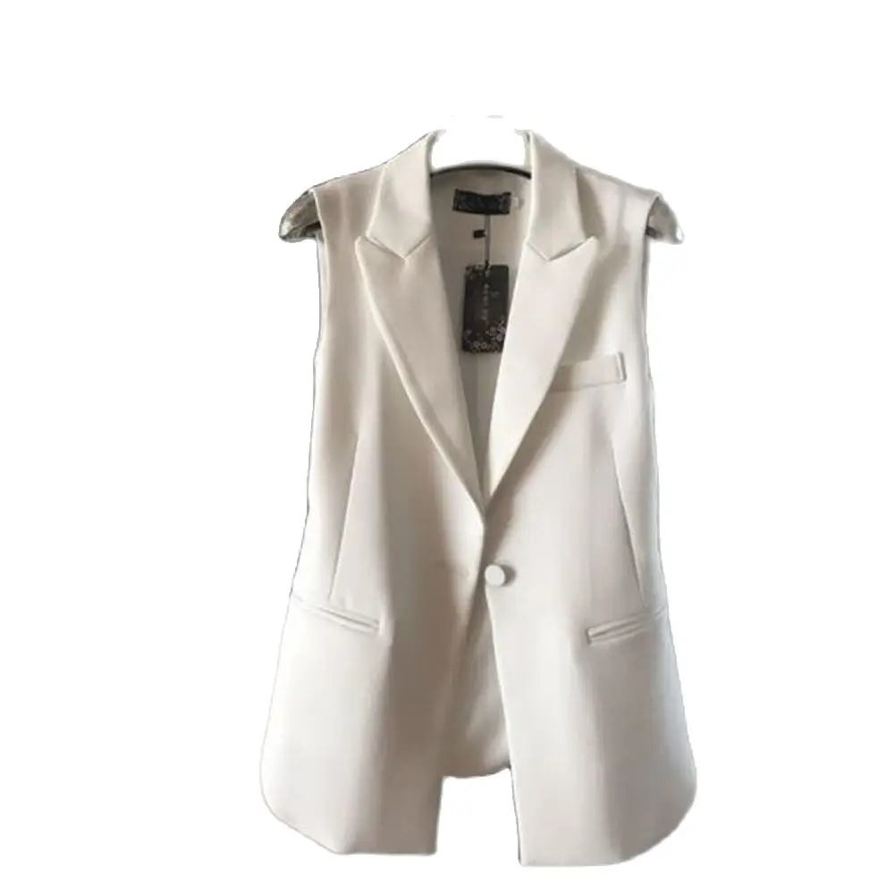 Women Blazer Sleeveless Vests Jacket Coats Feminino Quilted Femme Button Waistcoat Outwear Gilet Ol Pockets Single-breasted Tops
Women Blazer Sleeveless Vests Jacket Coats Feminino Quilted Femme Button Waistcoat Outwear Gilet Ol Pockets Single-breasted Tops