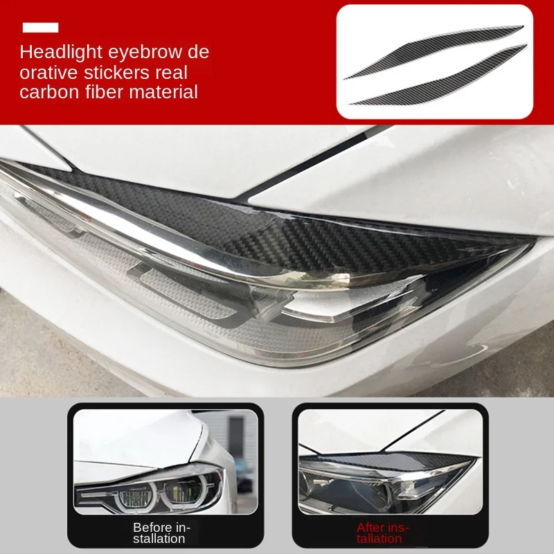 Carbon Fiber Headlight Eyebrows Eyelids Trim Eye Lid Cover Decoration Styling Sticker for BMW F30 F31 F32 F33 F34 (2013-2019)
Carbon Fiber Headlight Eyebrows Eyelids Trim Eye Lid Cover Decoration Styling Sticker for BMW F30 F31 F32 F33 F34 (2013-2019)