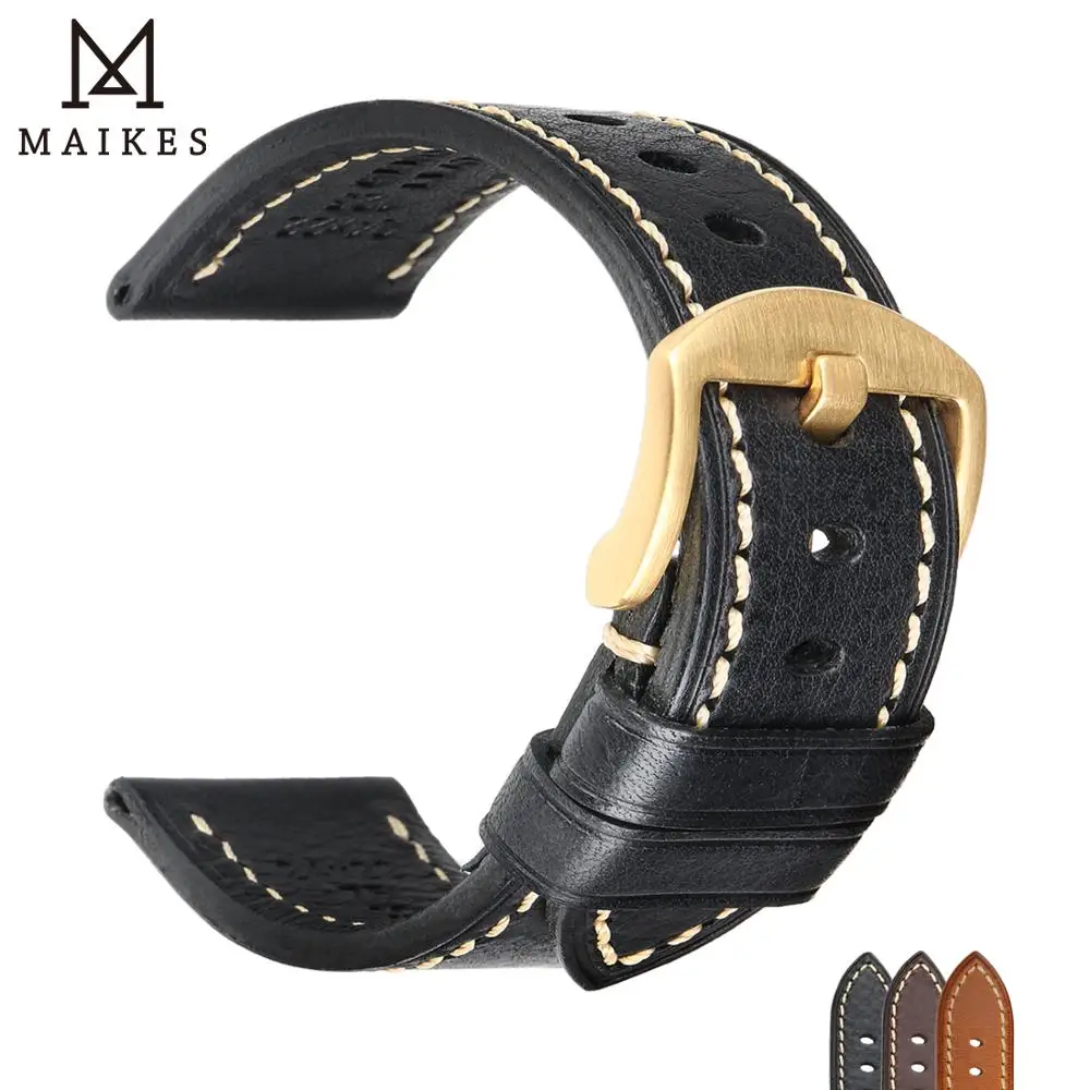 MAIKES luxury watch band Genuine Leather Watchbands 20mm 22mm Black Dark Brown Women Men Cowhide Watch Band Strap
MAIKES luxury watch band Genuine Leather Watchbands 20mm 22mm Black Dark Brown Women Men Cowhide Watch Band Strap