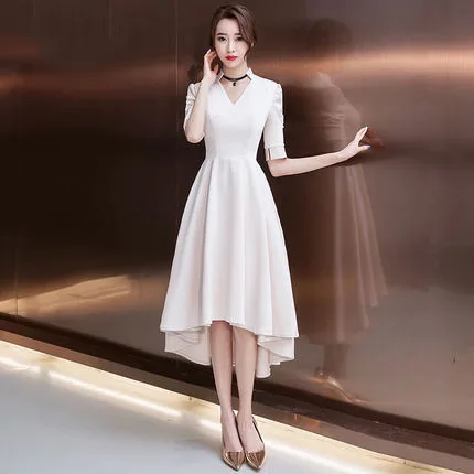 Office Lady Elegant V-Neck Formal Party Dress Exquisite Bow Trim Banquet Gown Burgundy Temperament Pleated Dresses S-3XL 
Office Lady Elegant V-Neck Formal Party Dress Exquisite Bow Trim Banquet Gown Burgundy Temperament Pleated Dresses S-3XL