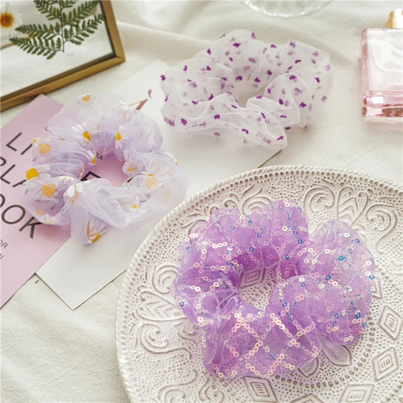 Coloful Korean Scrunchie Elastic Hair Rubber Bands For Women Girl Holiday Headwear Ponytail Hair Accessories Floral Daisy Purple
Coloful Korean Scrunchie Elastic Hair Rubber Bands For Women Girl Holiday Headwear Ponytail Hair Accessories Floral Daisy Purple