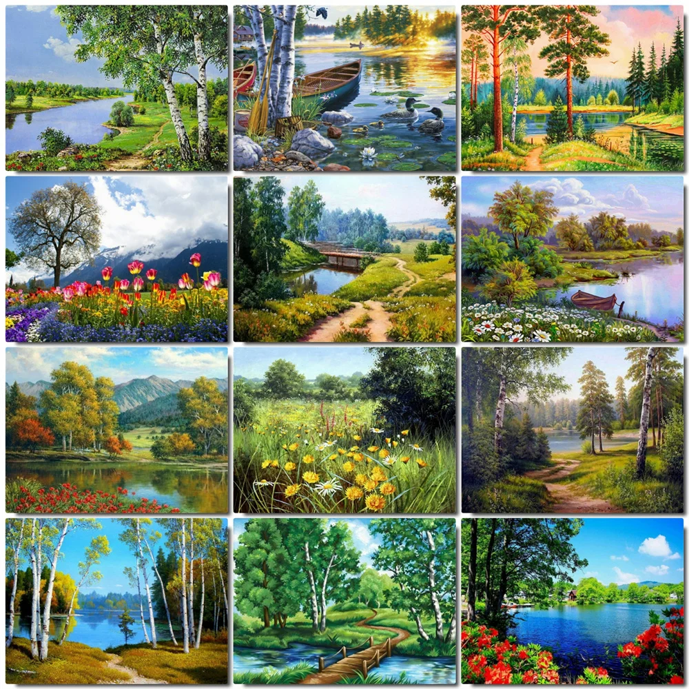 HUACAN DIY Oil Painting By Numbers Forest Landscape Acrylic On Canvas Wall Art Picture By Numbers Tree For Living Room
HUACAN DIY Oil Painting By Numbers Forest Landscape Acrylic On Canvas Wall Art Picture By Numbers Tree For Living Room