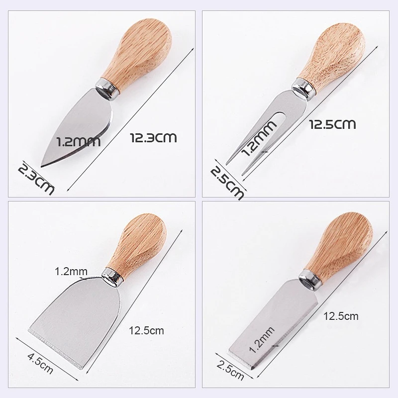 4Pcs/Set Wood Handle Sets Bard Set Oak Bamboo Cheese Cutter Knife Slicer Kit Kitchen Cheedse Cutter Useful Cooking Tools
4Pcs/Set Wood Handle Sets Bard Set Oak Bamboo Cheese Cutter Knife Slicer Kit Kitchen Cheedse Cutter Useful Cooking Tools