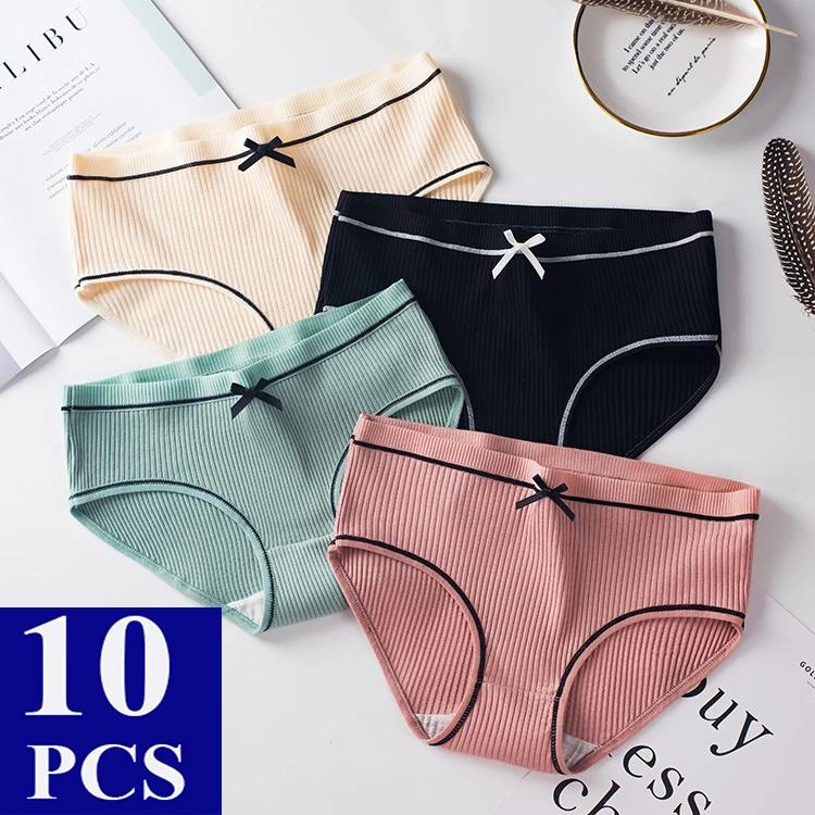 10Pcs/lot Sexy Womens Panties Cotton Panties Briefs Women Underwear Lingerie Femme Bow-knot Underpants Women's Intimates Shorts
10Pcs/lot Sexy Womens Panties Cotton Panties Briefs Women Underwear Lingerie Femme Bow-knot Underpants Women's Intimates Shorts