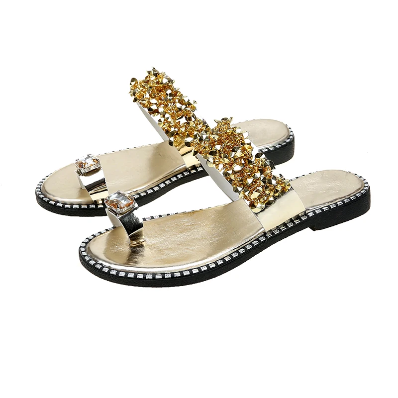 Women Studded Toe Ring Flat Sandals 2020 Summer Slippers Rhinestone Platform Flat Peep Toe Fashion Punk Outdoor Ladies Shoes
Women Studded Toe Ring Flat Sandals 2020 Summer Slippers Rhinestone Platform Flat Peep Toe Fashion Punk Outdoor Ladies Shoes