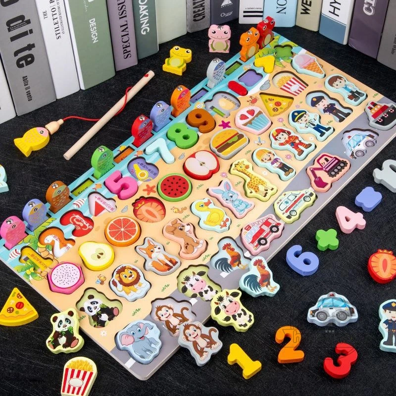 Wooden Toys Montessori for Kids Board Math Fishing wooden educational toys baby 1 2 3 Years Old
Wooden Toys Montessori for Kids Board Math Fishing wooden educational toys baby 1 2 3 Years Old