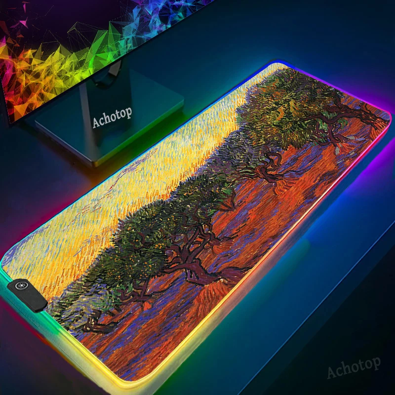 RGB компьютерный коврик для мыши Винсента Ван Гога, большой коврик для мыши, игровой коврик для мыши XXL 900x400, коврик для мыши, Настольный коврик...
RGB компьютерный коврик для мыши Винсента Ван Гога, большой коврик для мыши, игровой коврик для мыши XXL 900x400, коврик для мыши, Настольный коврик...